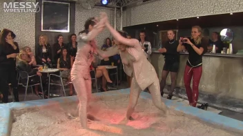 Muddy Wrestling: Sexy Nurse vs. Beauty In Black Screencap 16 on sinx.preview.netperv.com