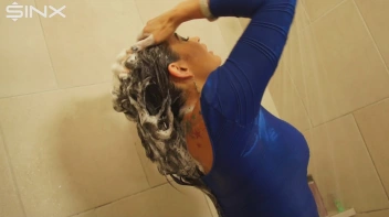 Fully Clothed Brunette Lathers Up In The Shower Screencap 14 on sinx.preview.netperv.com