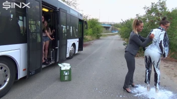 Bitchy Europeans Get Drenched In Milk Outside Screencap 10 on sinx.preview.netperv.com