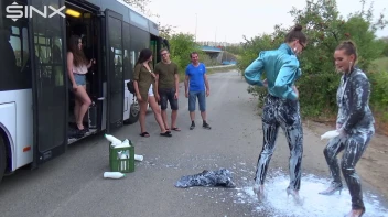 Bitchy Europeans Get Drenched In Milk Outside Screencap 17 on sinx.preview.netperv.com