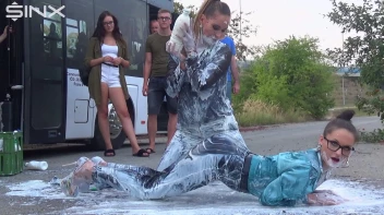 Bitchy Europeans Get Drenched In Milk Outside Screencap 32 on sinx.preview.netperv.com