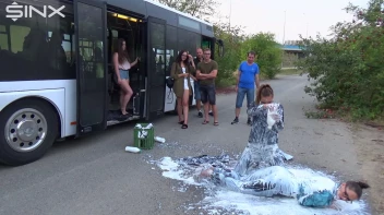 Bitchy Europeans Get Drenched In Milk Outside Screencap 38 on sinx.preview.netperv.com