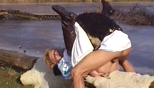 Latest deal - rough outdoor sex for grandma