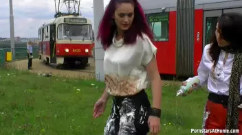 Ridiculously Messy Lunch At The Tram Stop Screencap 26 on sinx.preview.netperv.com