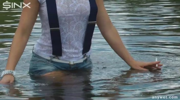 Seductive Blonde Smokes And Gets Drenched In Lake Screencap 17 on sinx.preview.netperv.com