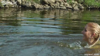 Seductive Blonde Smokes And Gets Drenched In Lake Screencap 44 on sinx.preview.netperv.com