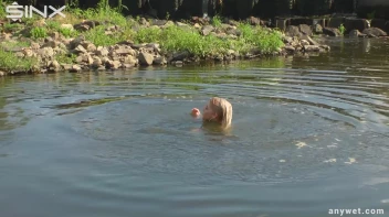 Seductive Blonde Smokes And Gets Drenched In Lake Screencap 60 on sinx.preview.netperv.com