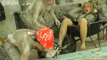 Blonde boss girl gets covered in gooey plaster Screencap 30 on sinx.preview.netperv.com