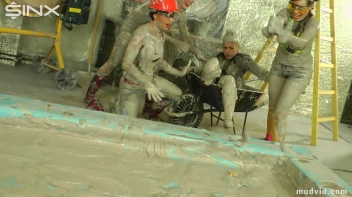 Blonde boss girl gets covered in gooey plaster Screencap 39 on sinx.preview.netperv.com