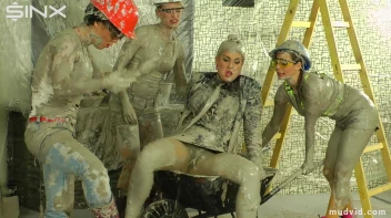 Blonde boss girl gets covered in gooey plaster Screencap 43 on sinx.preview.netperv.com