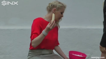 Sensual Blondes Smear Cream Over Their Sexy Clothes Screencap 1 on sinx.preview.netperv.com