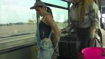 Bus Ride Turns Wet And Messy For Hot Babes Screencap 20 on sinx.preview.netperv.com