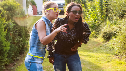 Latest deal - Three wild girls in pool cat fight
