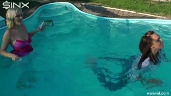Cute Girls Take A Fully Clothed Dip In The Pool Screencap 20 on sinx.preview.netperv.com