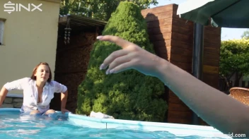 Cute Girls Take A Fully Clothed Dip In The Pool Screencap 25 on sinx.preview.netperv.com