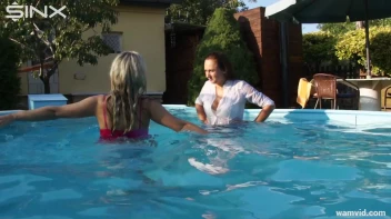 Cute Girls Take A Fully Clothed Dip In The Pool Screencap 27 on sinx.preview.netperv.com
