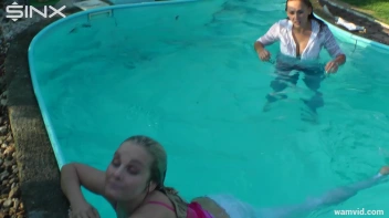 Cute Girls Take A Fully Clothed Dip In The Pool Screencap 44 on sinx.preview.netperv.com