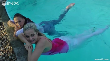 Cute Girls Take A Fully Clothed Dip In The Pool Screencap 45 on sinx.preview.netperv.com