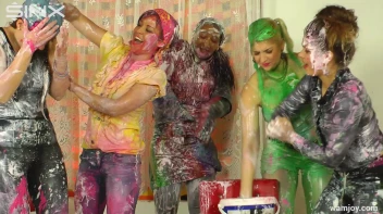 Paint Covered Cuties Are Drenched In Catfight Screencap 32 on sinx.preview.netperv.com