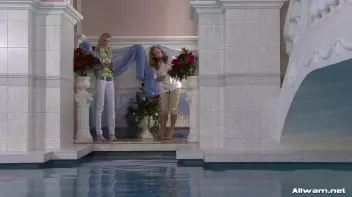 Flower Power Leaves Three Babes Very Wet Screencap 3 on sinx.preview.netperv.com