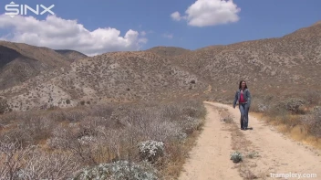 Denim Clad Babe Tramples On Cactus In The Desert Screencap 1 on sinx.preview.netperv.com