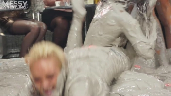 Messy Wrestling: Shiny Babes Brawl Hard In The Mud - Topless Take-Down!! Screencap 14 on sinx.preview.netperv.com
