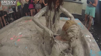 Messy Wrestling: Shiny Babes Brawl Hard In The Mud - Topless Take-Down!! Screencap 16 on sinx.preview.netperv.com