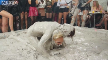 Messy Wrestling: Shiny Babes Brawl Hard In The Mud - Topless Take-Down!! Screencap 26 on sinx.preview.netperv.com