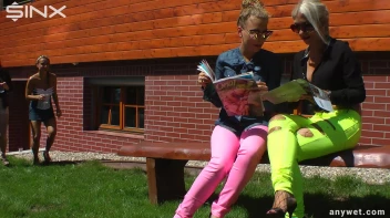 Stunning Babes In Coloured Denims Get Drenched! Screencap 3 on sinx.preview.netperv.com