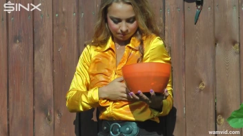 Blonde Covers Herself With Dessert Screencap 9 on sinx.preview.netperv.com