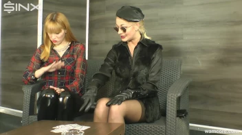 Card game between two blondes has slippery stakes Screencap 5 on sinx.preview.netperv.com