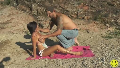 Latest deal - Busty brunette ass fucked by the river