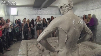 Muddy Wrestling: Satin, Skirts, and Audience Mud Blasted To The Max!  Everyone Gets A Taste! Screencap 112 on sinx.preview.netperv.com