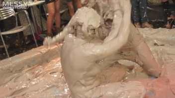 Messy Wrestling: 2 Power Packed Audience Mud Brawl Blasts Them All! Let's Get Messyyyyyyy!!! Screencap 95 on sinx.preview.netperv.com