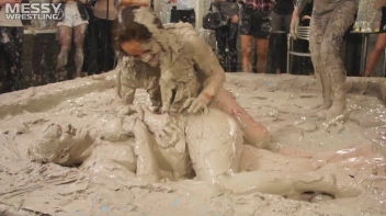 Messy Wrestling: 2 Power Packed Audience Mud Brawl Blasts Them All! Let's Get Messyyyyyyy!!! Screencap 98 on sinx.preview.netperv.com