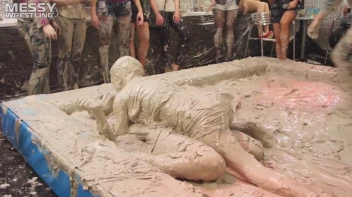 Messy Wrestling: 2 Power Packed Audience Mud Brawl Blasts Them All! Let's Get Messyyyyyyy!!! Screencap 43 on sinx.preview.netperv.com