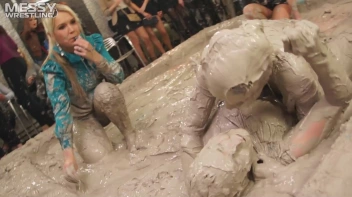 Messy Wrestling: 2 Power Packed Audience Mud Brawl Blasts Them All! Let's Get Messyyyyyyy!!! Screencap 44 on sinx.preview.netperv.com