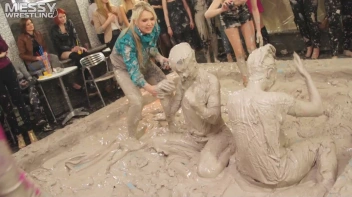 Messy Wrestling: 2 Power Packed Audience Mud Brawl Blasts Them All! Let's Get Messyyyyyyy!!! Screencap 45 on sinx.preview.netperv.com