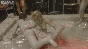 Messy Wrestling: 2 Power Packed Audience Mud Brawl Blasts Them All! Let's Get Messyyyyyyy!!! Screencap 62 on sinx.preview.netperv.com
