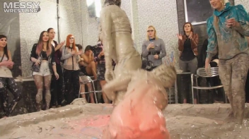 Messy Wrestling: 2 Power Packed Audience Mud Brawl Blasts Them All! Let's Get Messyyyyyyy!!! Screencap 80 on sinx.preview.netperv.com