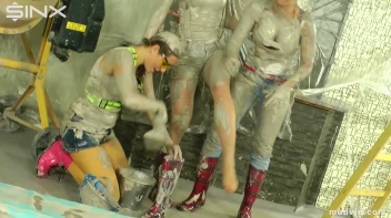 Naughty construction girls get messy with plaster Screencap 45 on sinx.preview.netperv.com