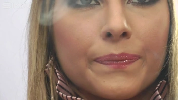 Sexy Blonde Wraps Her Lips Around A Cigarette Screencap 15 on sinx.preview.netperv.com