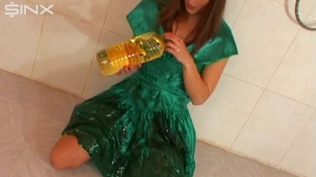 Sexy Babe In Satin Drenches Herself In Oil Screencap 16 on sinx.preview.netperv.com