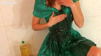 Sexy Babe In Satin Drenches Herself In Oil Screencap 18 on sinx.preview.netperv.com