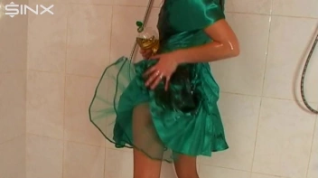 Sexy Babe In Satin Drenches Herself In Oil Screencap 39 on sinx.preview.netperv.com