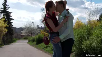 Incredible Chelsey seduces a stranger in a park Screencap 3 on sinx.preview.netperv.com