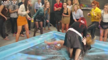 Messy Wrestling: Oil 'Em Up And Watch The Slimy Show X2!! 2 Audience Fights!!! Screencap 8 on sinx.preview.netperv.com