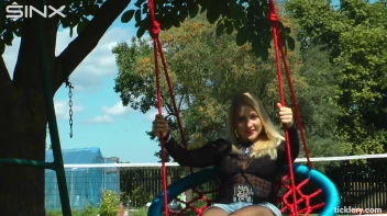 Blonde Babe Is Tickle Attacked Screencap 1 on sinx.preview.netperv.com