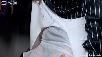 Blonde's Big Tits Burst Out Of Shredded Shirt - Cam 2 Screencap 5 on sinx.preview.netperv.com