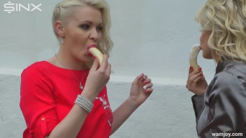 Sensual Blondes Smear Cream Over Their Sexy Clothes Screencap 9 on sinx.preview.netperv.com